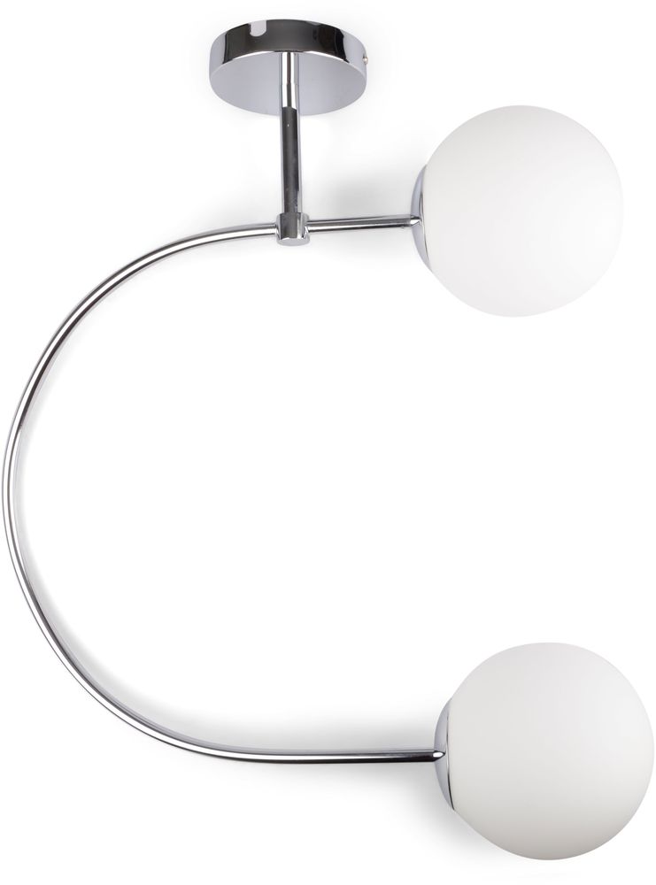 Taklampa Dursley C - Silver/vit