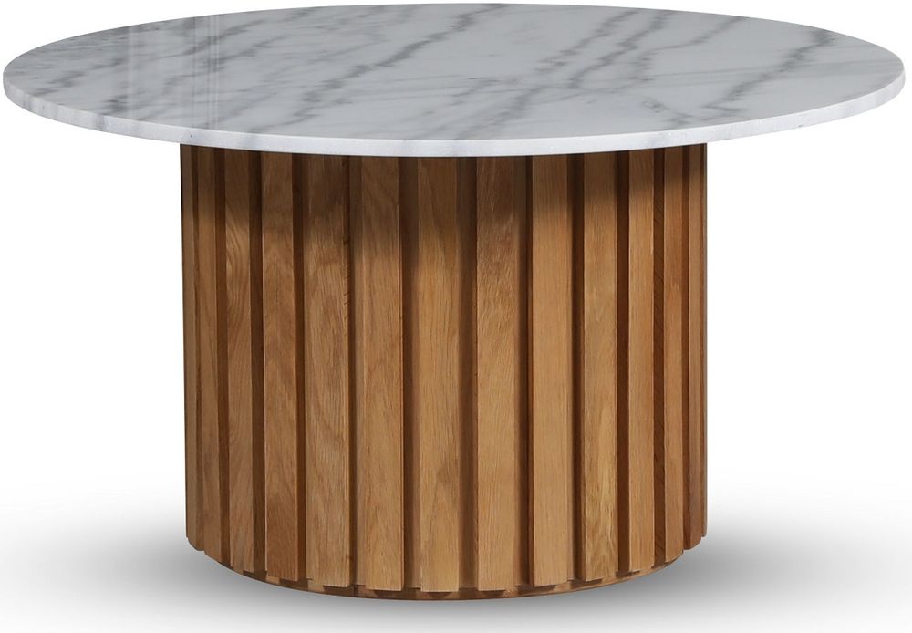 Sumo Soffbord i marmor �85 - Ek / Ljus marmor