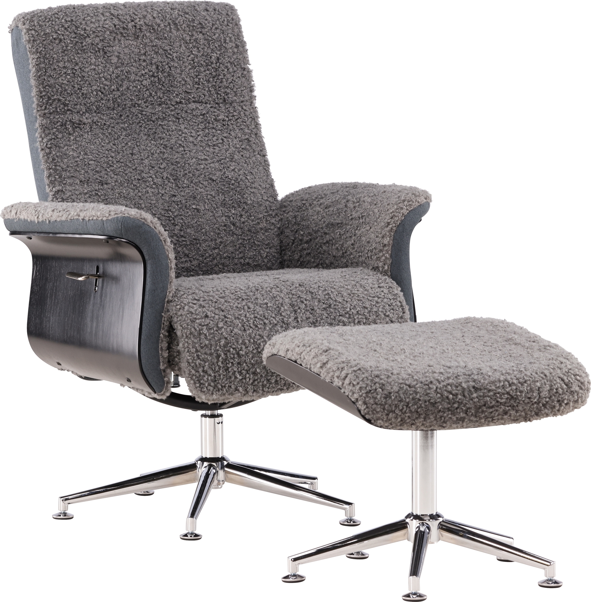 Fauteuil met voetenbankje - Grijs - Hag�n