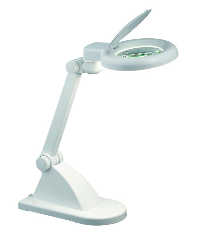 Stor� Bordslampa med f�rstoringsglas - Vit