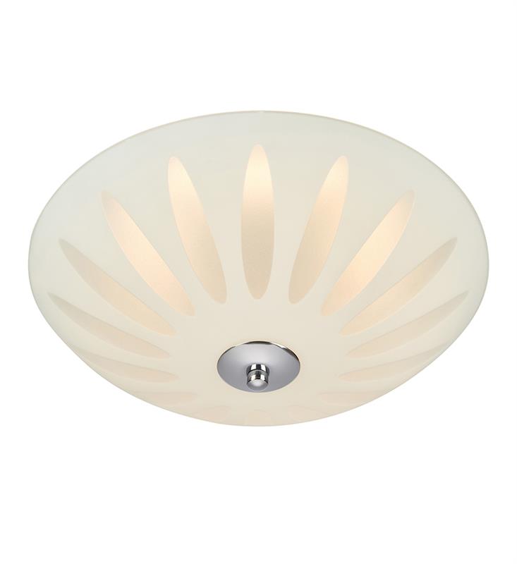 Petal Taklampa 43 - Vit/Krom