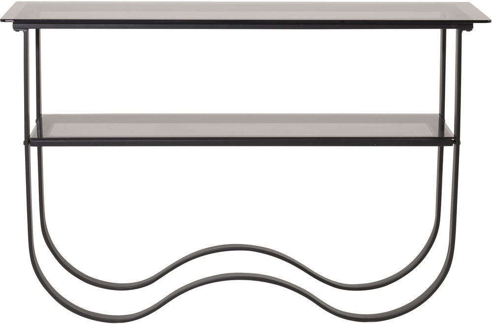 Algustorp konsolbord 117 x 33,5 cm - Svart/glas