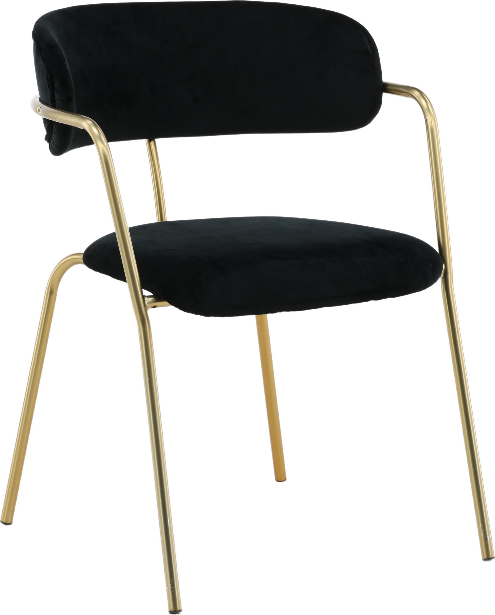 Tell karmstol - Svart/mssing