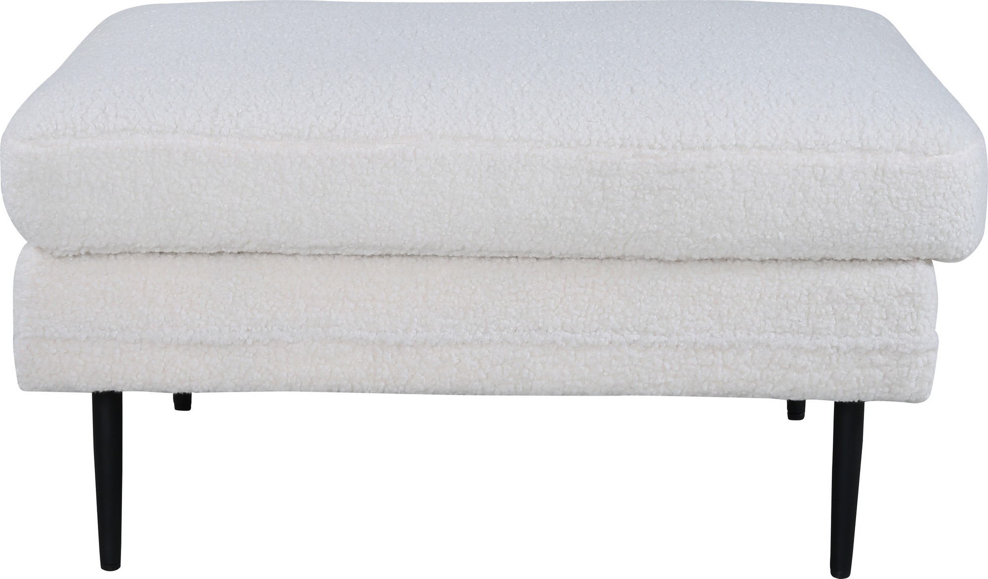 Savanna sittpuff - Vit teddy