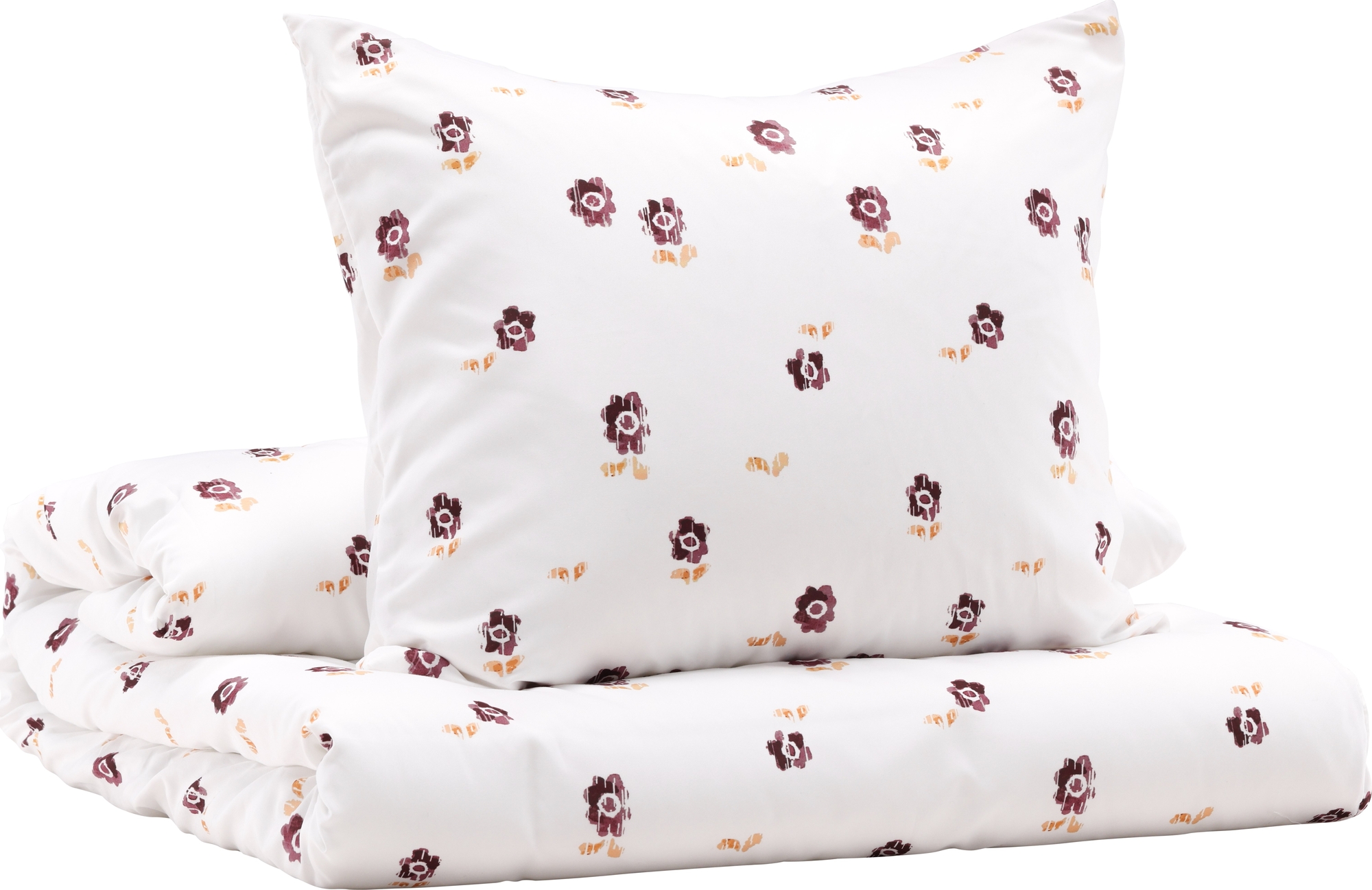 Oline b�ddset 200 x 150 cm - Vit/lila