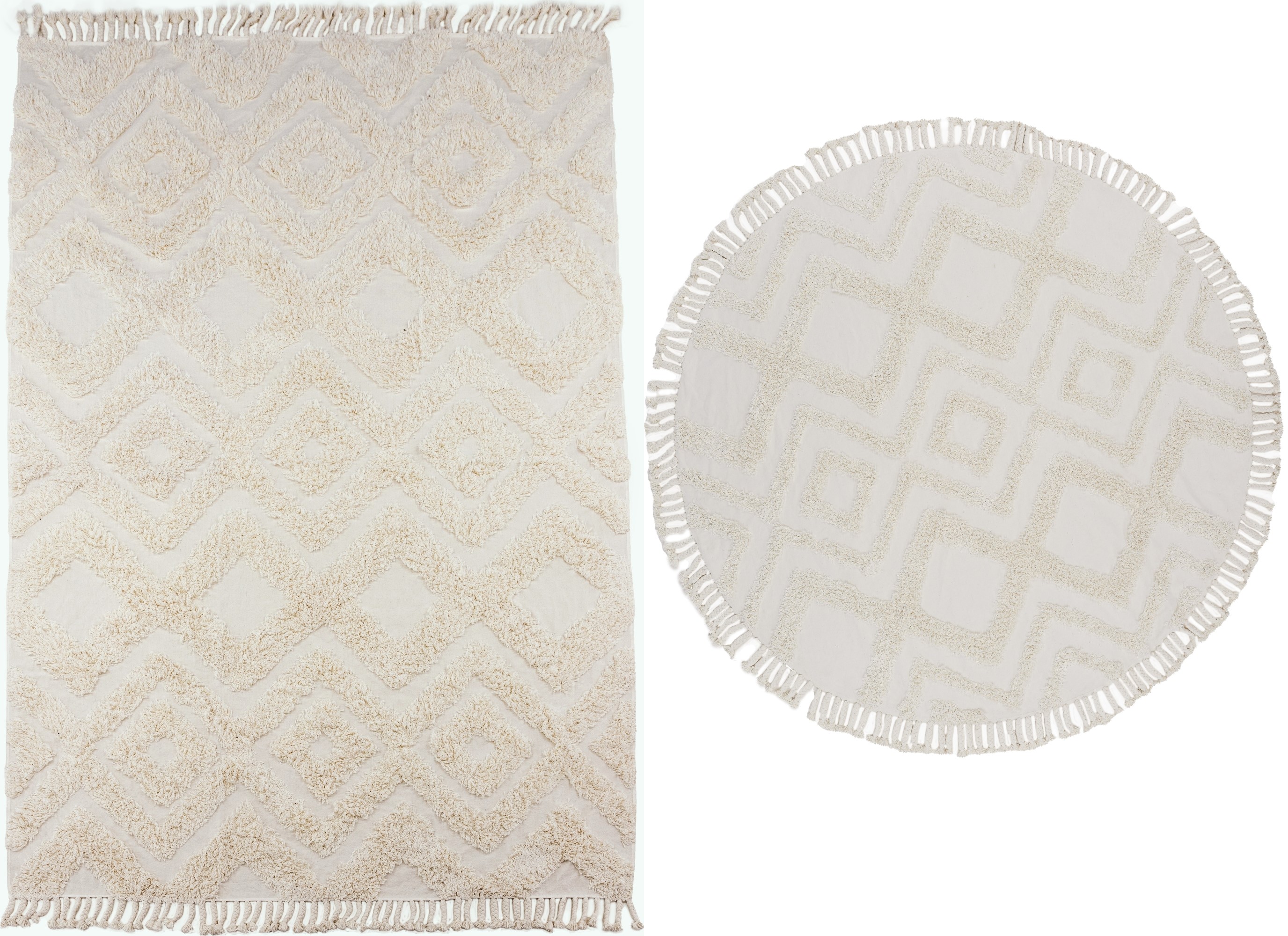 Kleva bomullsmatta - Vit