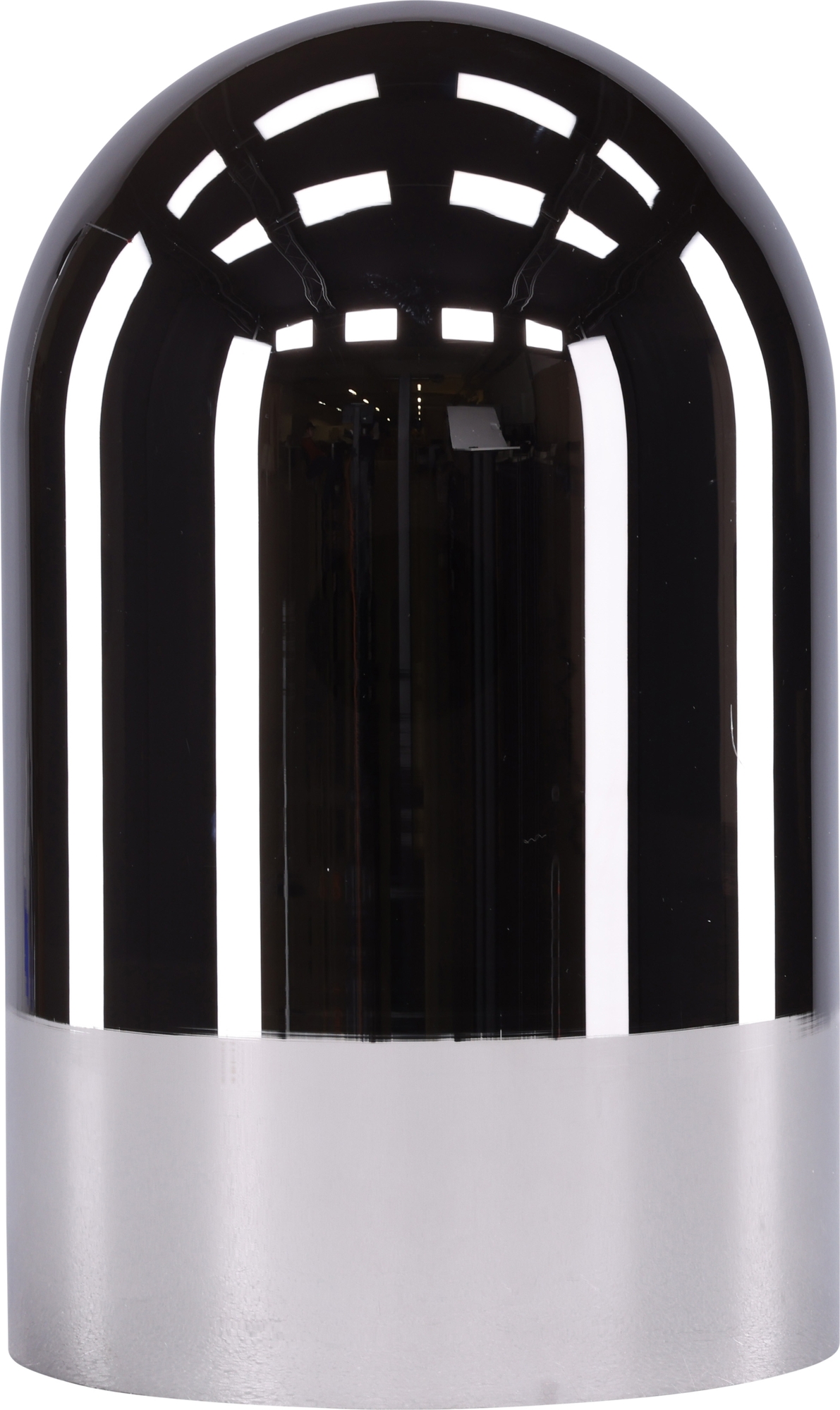 Tafellamp Quentin - Gerookt glas/zwart