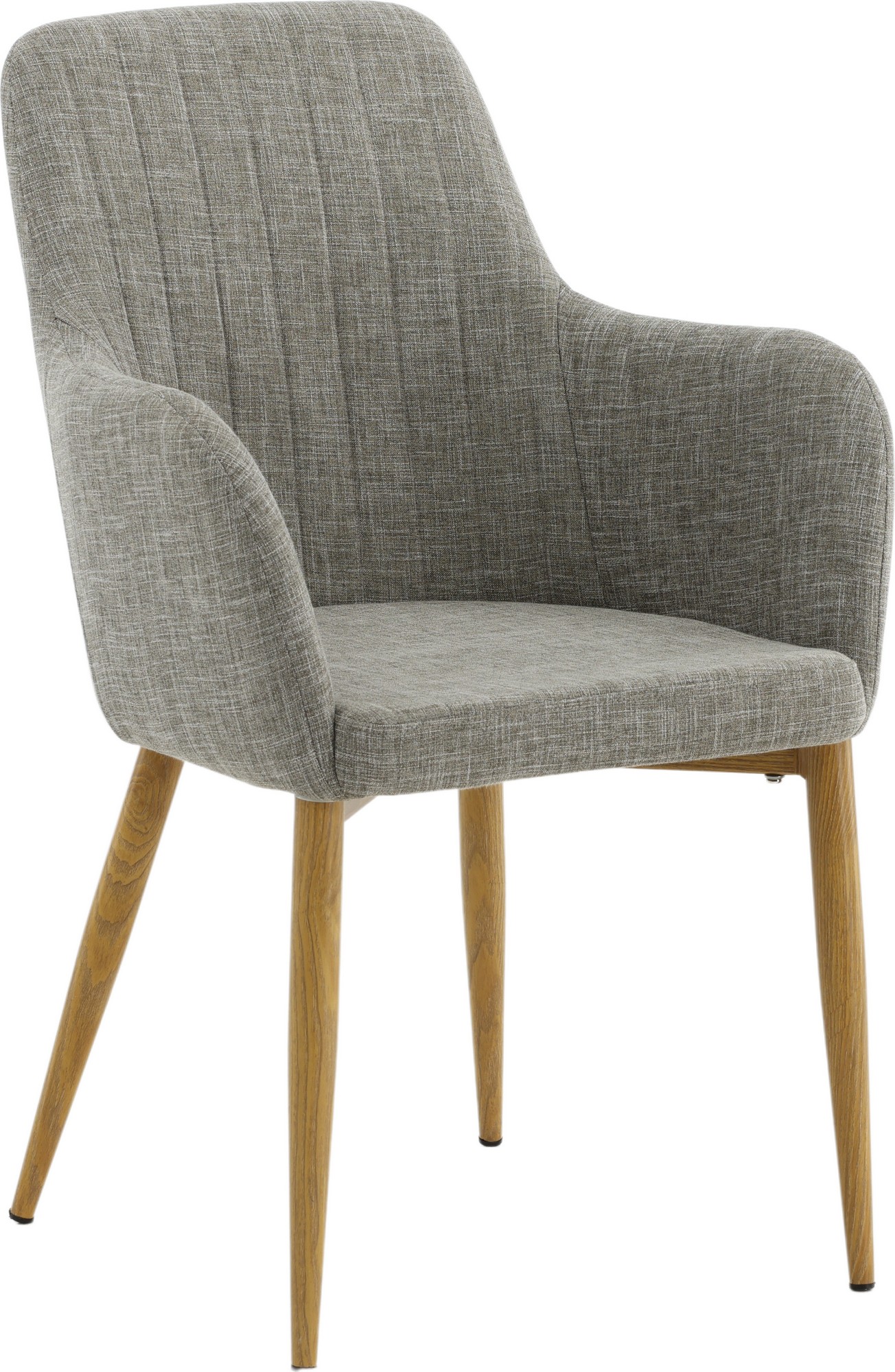 Paolo fauteuil - Lichtgrijs/eiken