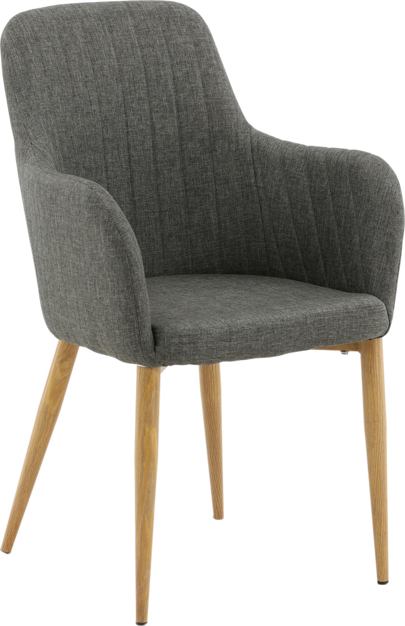 Paolo fauteuil - Donkergrijs/eiken