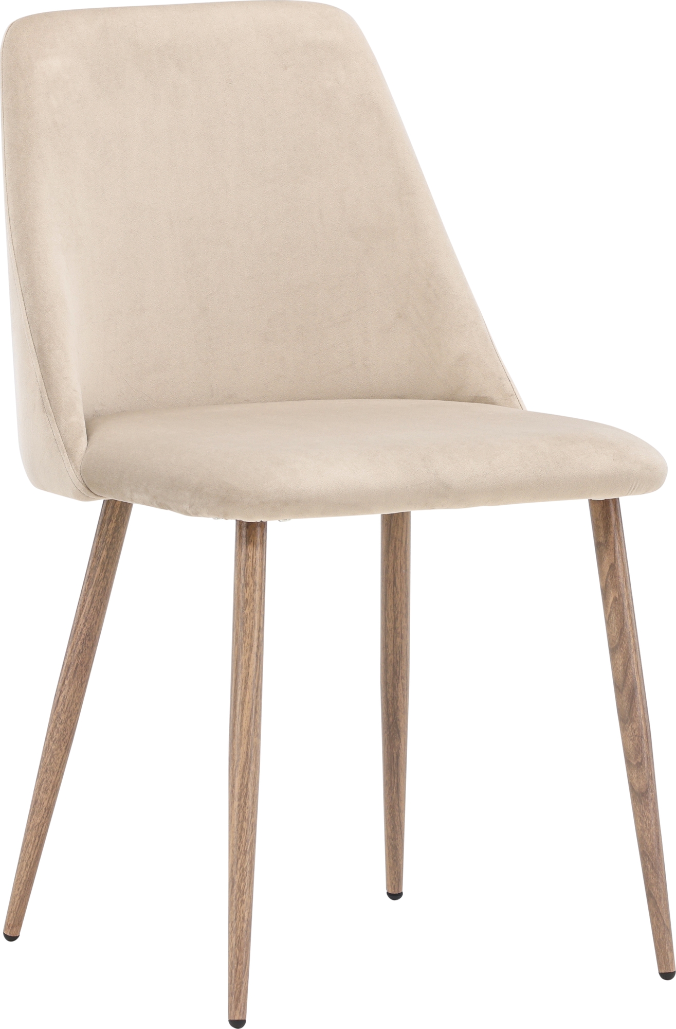 Matstol Night i beige sammet / valn�t