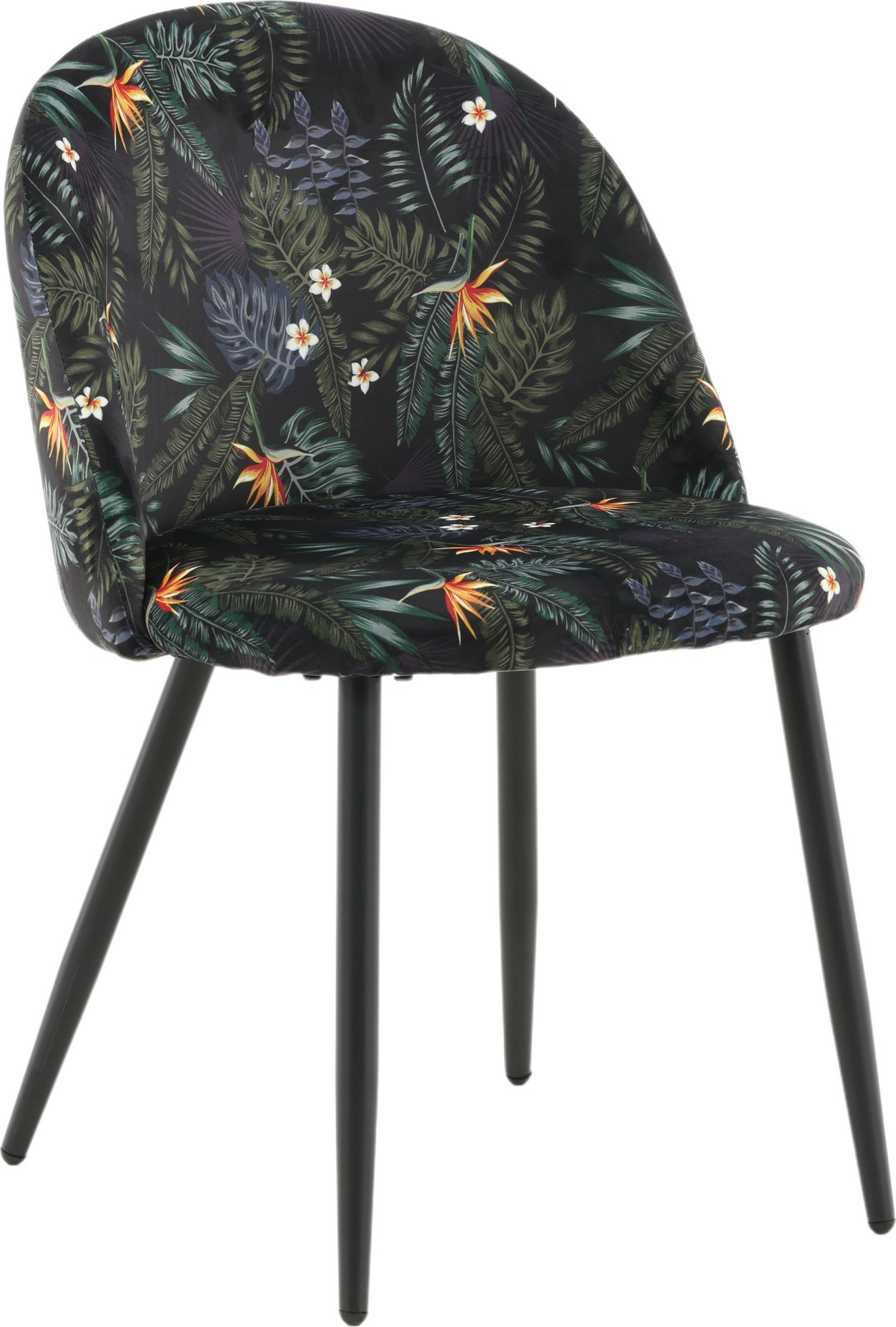 Alice matstol - Svart blomma Alice matstol - Svart blomma