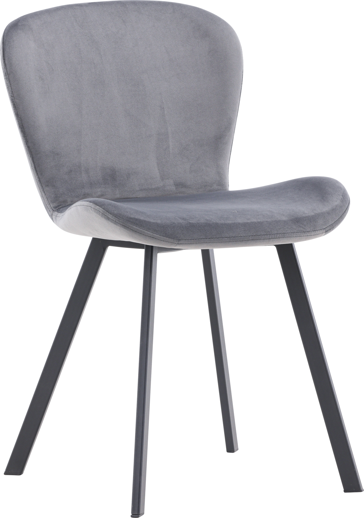 Lilja matstol - Grå sammet/svart Lilja matstol - Grå sammet/svart