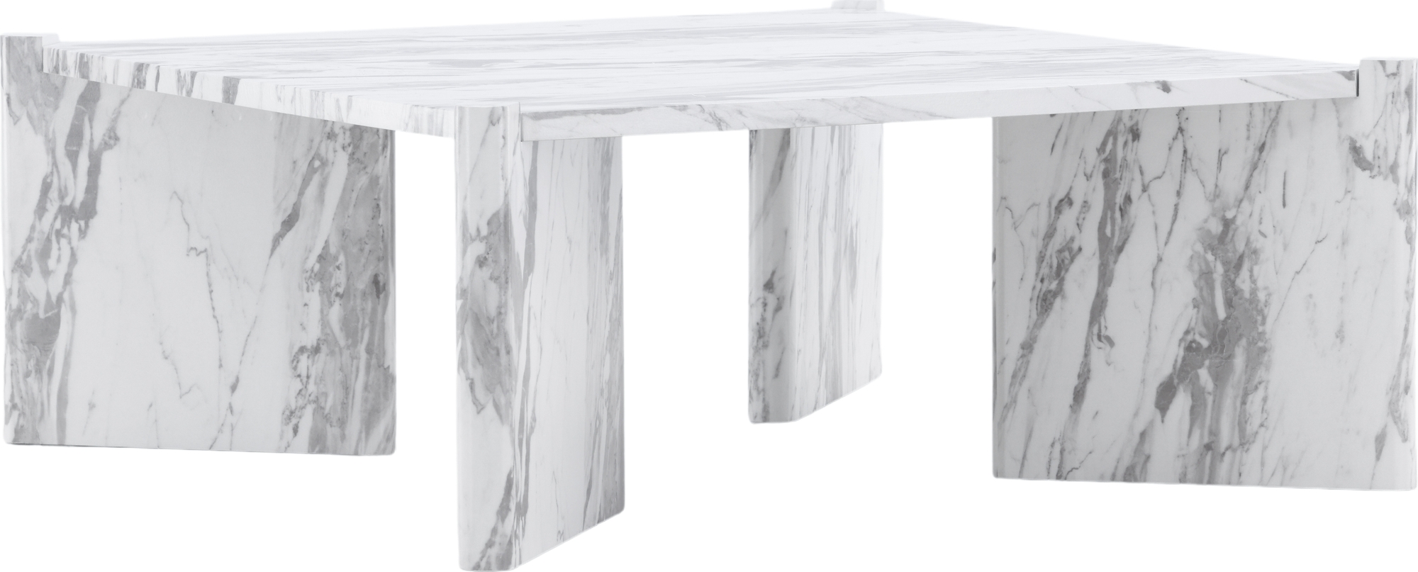 Rogaland soffbord 100 x 100 cm - Vit