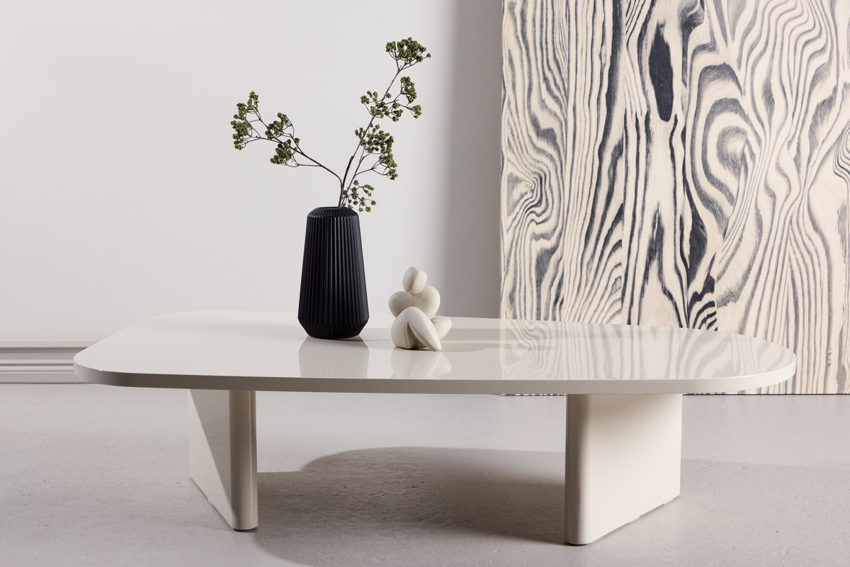 Soffbord Gr�nvik 130x65 cm - glansig beige