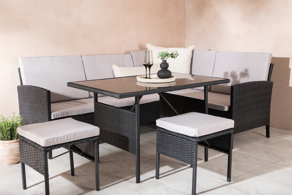 Knock h�rnsoffgrupp - Svart/gr�