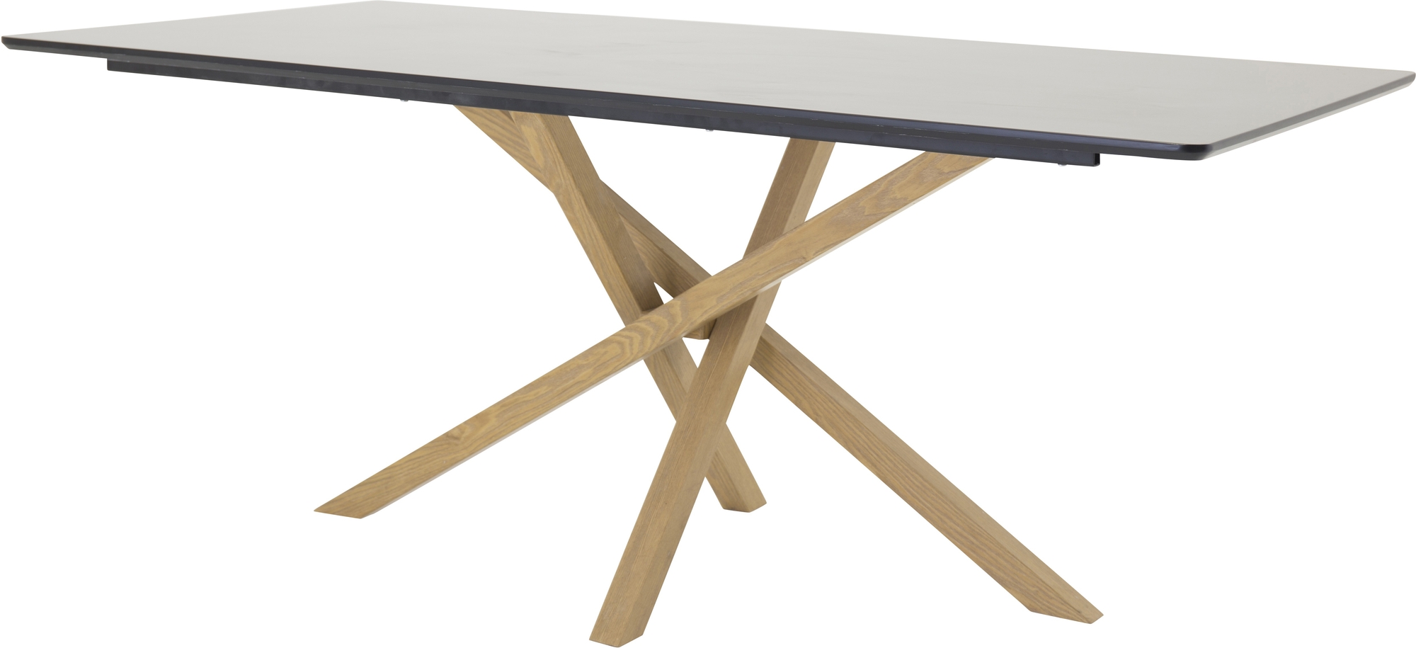 Piazza matbord 180 x 90 cm - Svart/ek-look