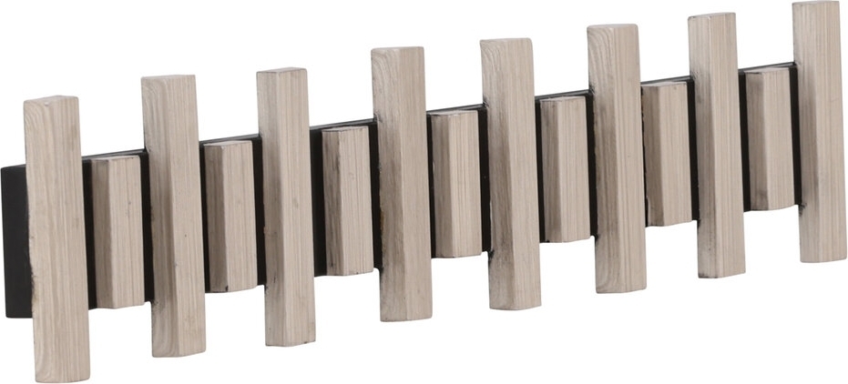 Nimes kroklist 75 x 13 cm - Whitewash/svart