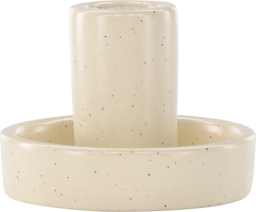 Ceco kandelaar - Beige/Zwart