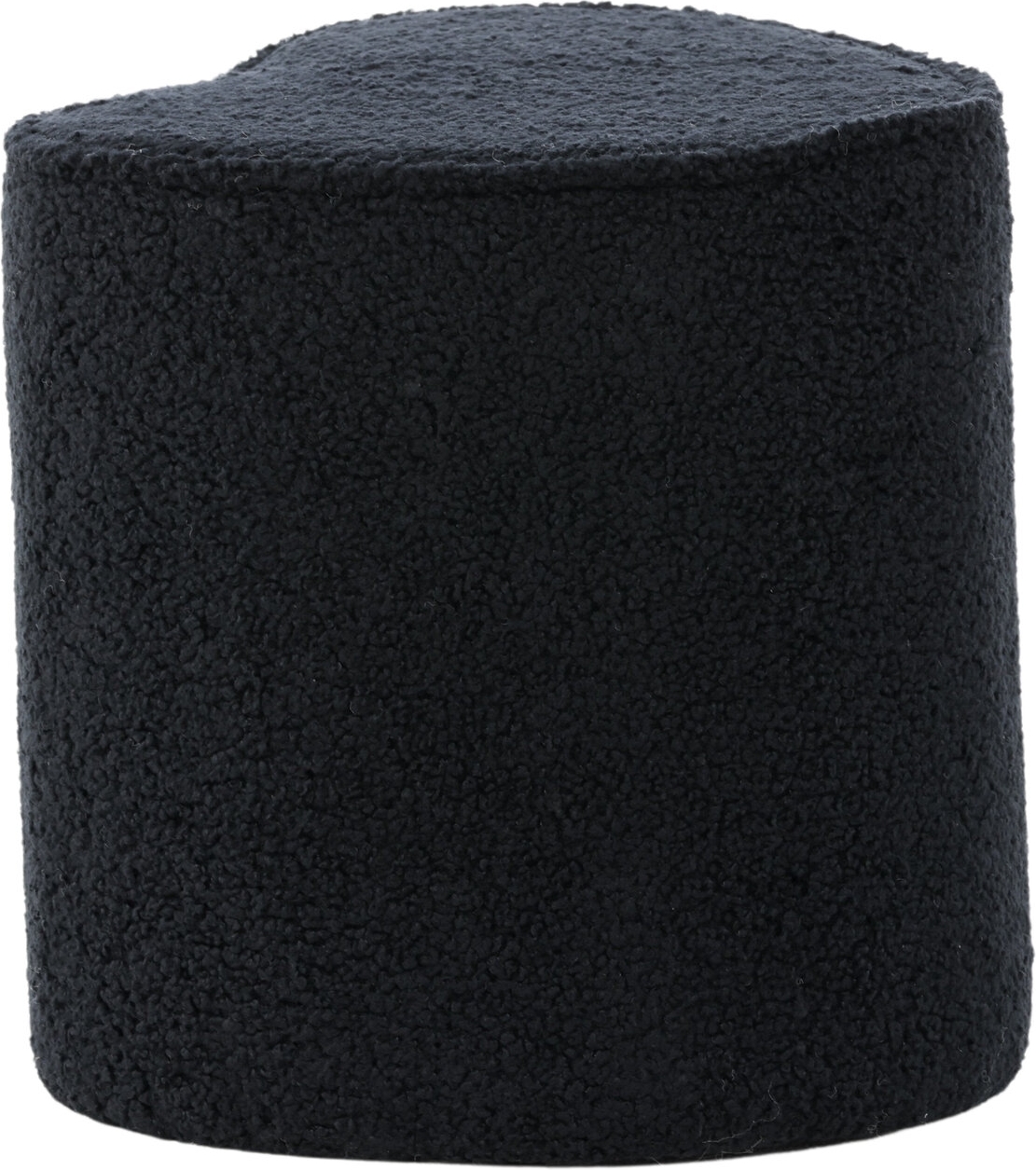 Heart sittpuff - Svart teddy Heart sittpuff - Svart teddy