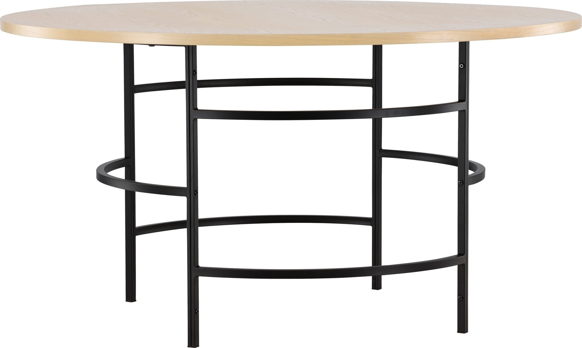 Copenhagen matbord 140 cm - Whitewash/svart