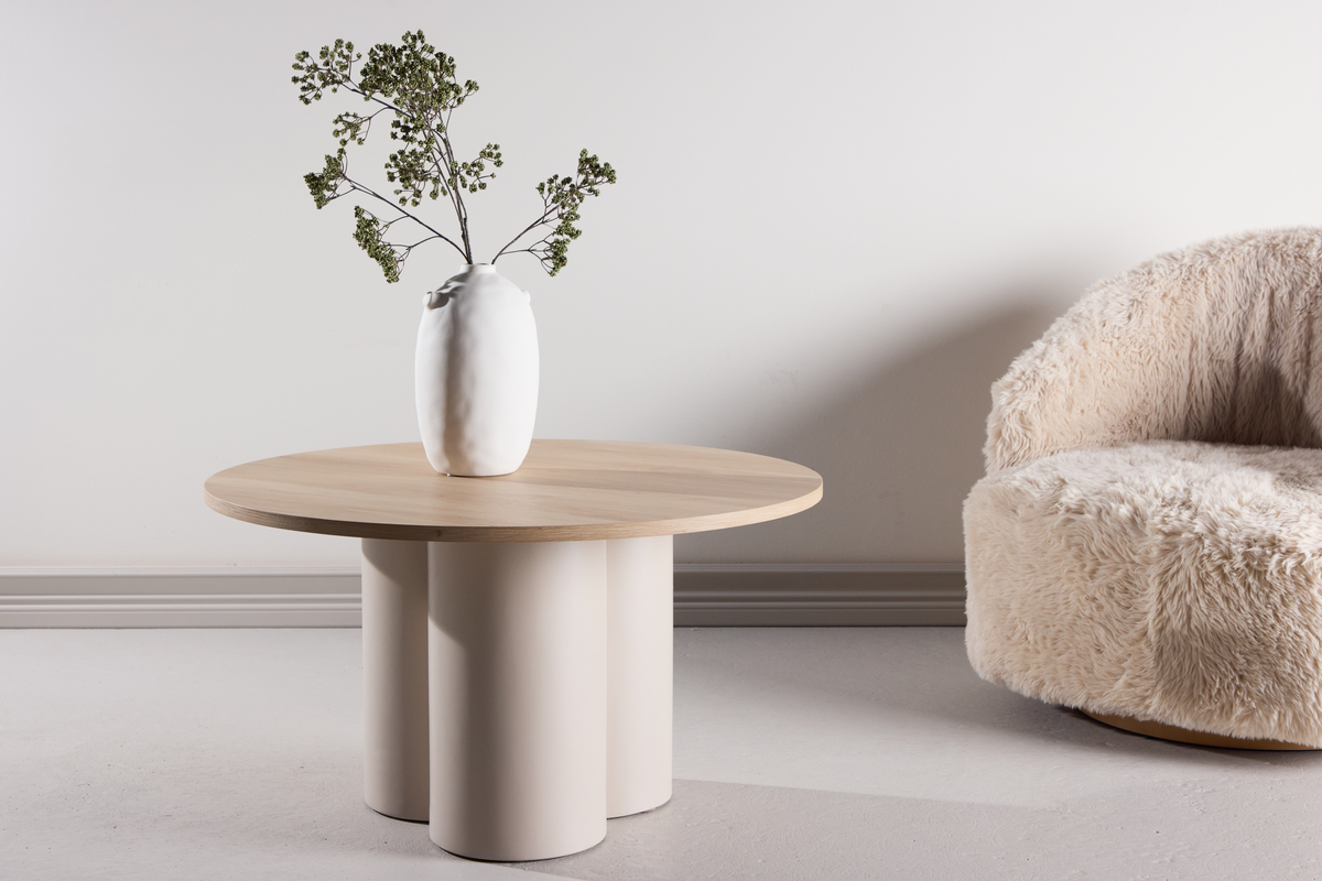 Soffbord Olivia �80 cm - beige / whitewash