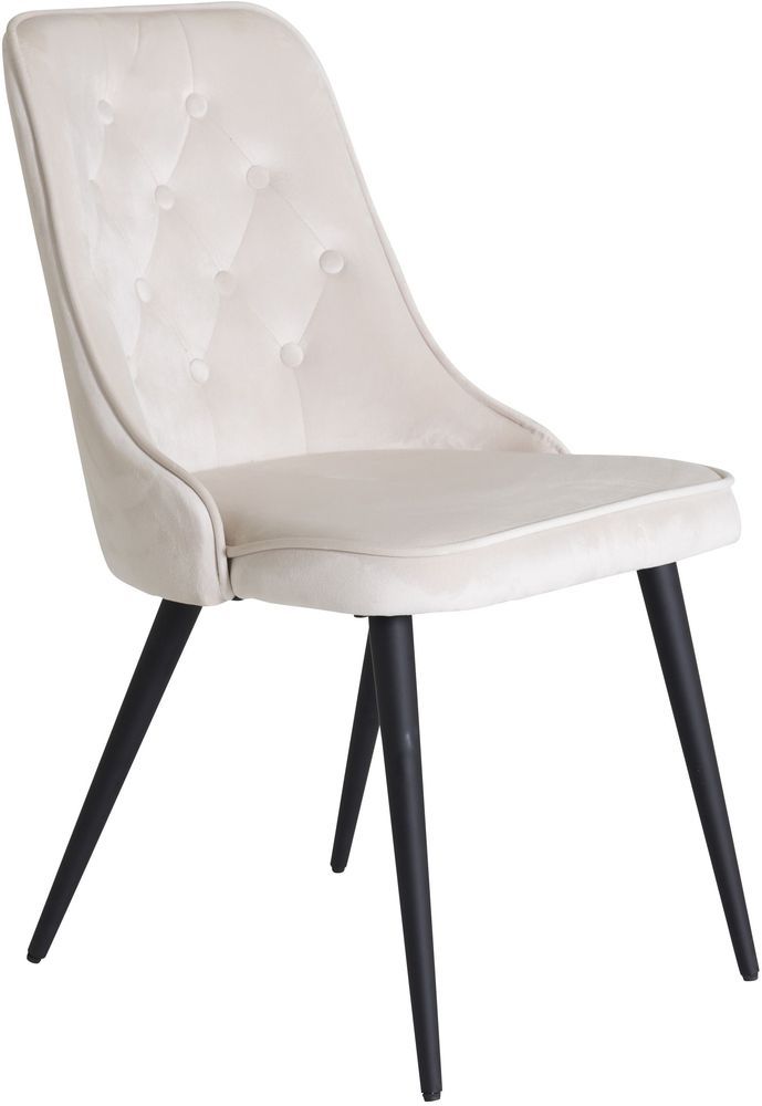 Alice Deluxe matstol - Svart/beige sammet Alice Deluxe matstol - Svart/beige sammet