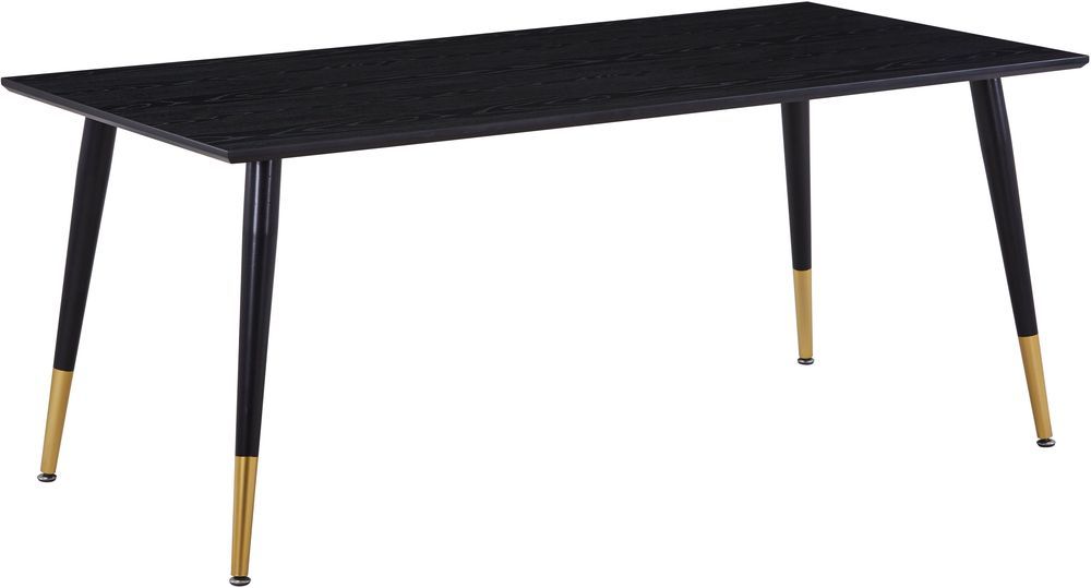 Dipp matbord 180 cm - Svart/mssing