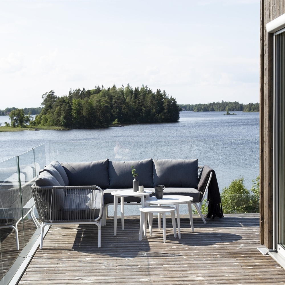 Roxo hoekbankgroep - Wit/grijs