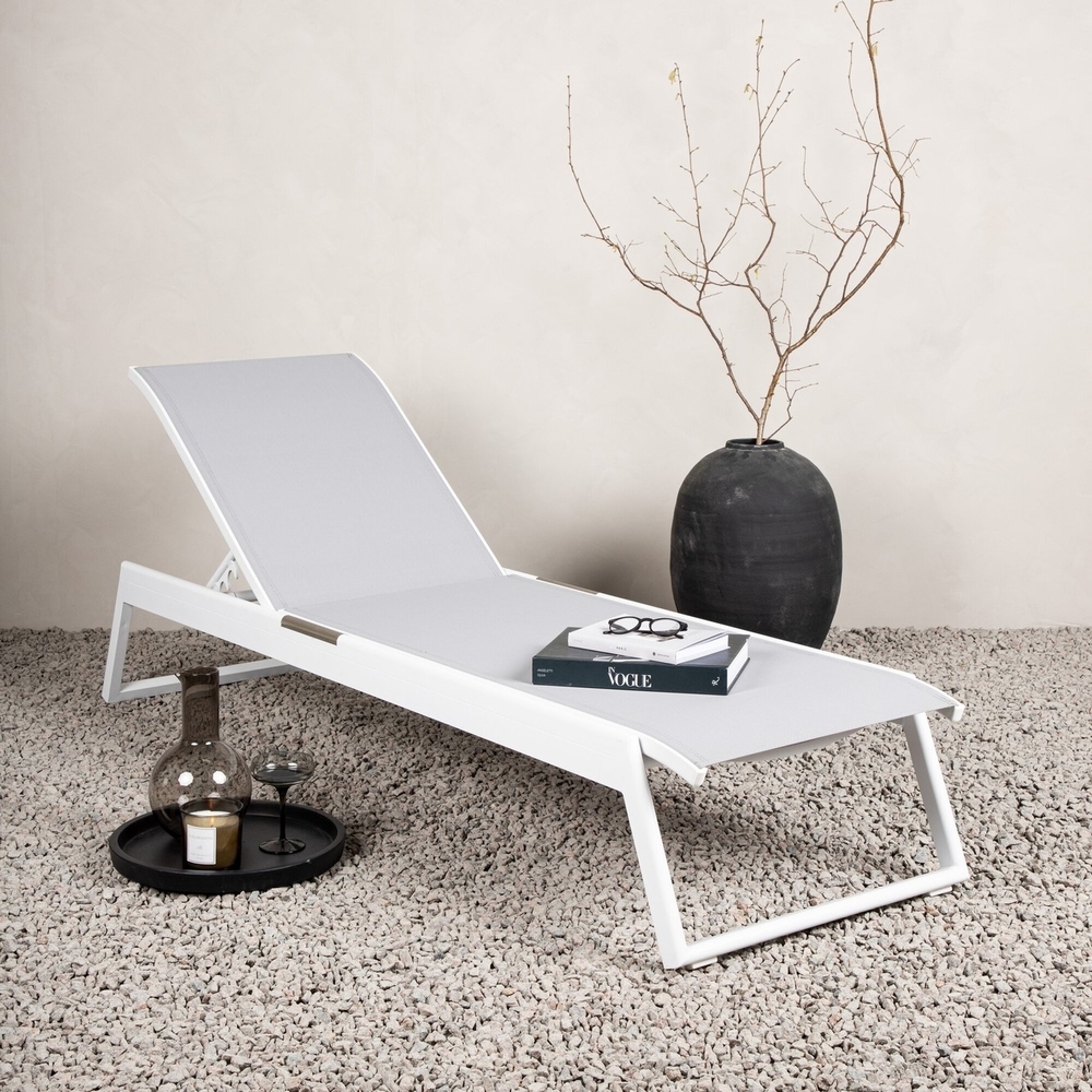 Parma solsäng - Grå/Vit Parma solsäng - Grå/Vit