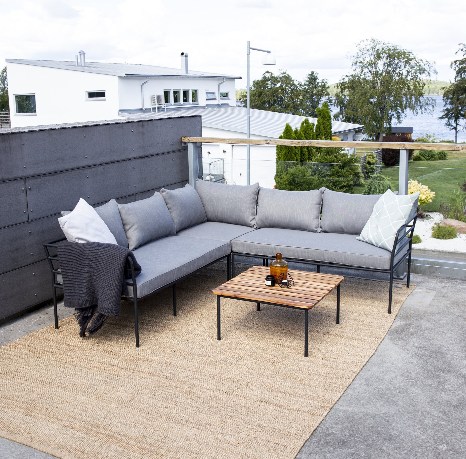 Penh loungegrupp - Gr�/svart/akacia