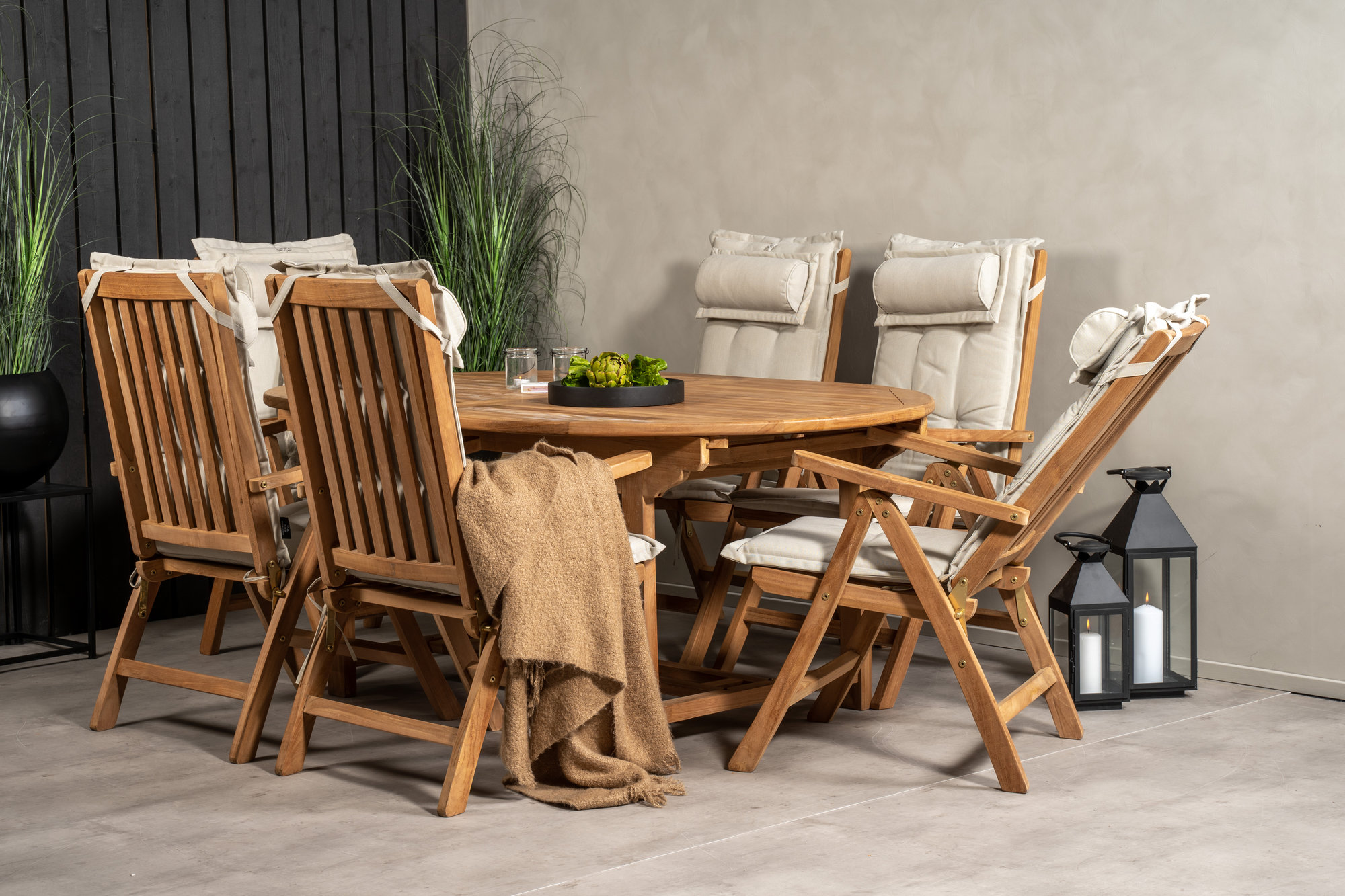 Kenya utematgrupp med 6st stolar - Teak Kenya utematgrupp med 6st stolar - Teak