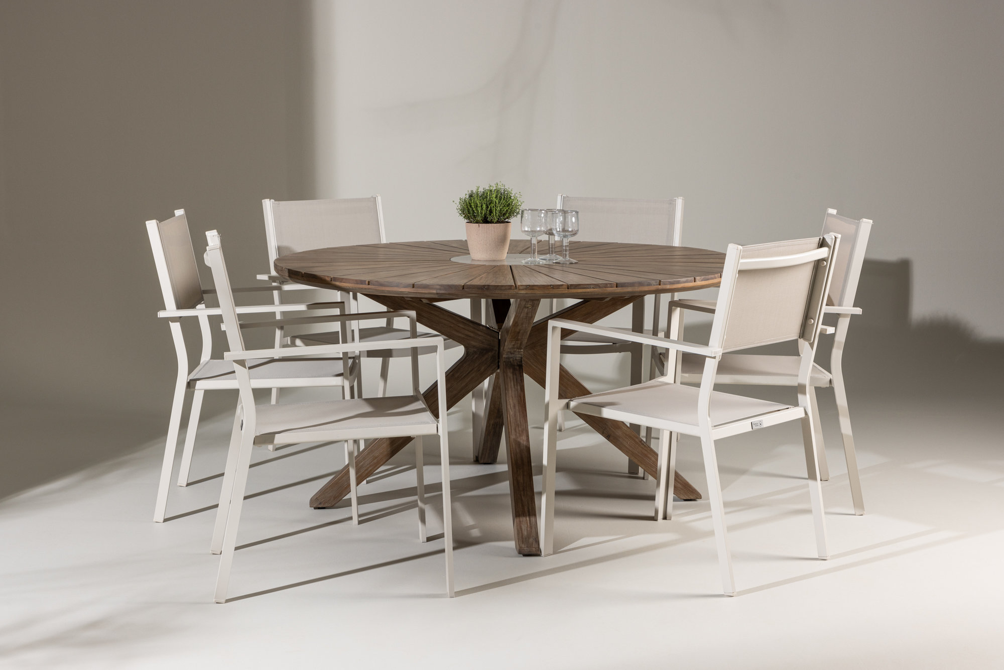 Rosario utematgrupp med 6 st Copacabana stolar - Natur/Beige
