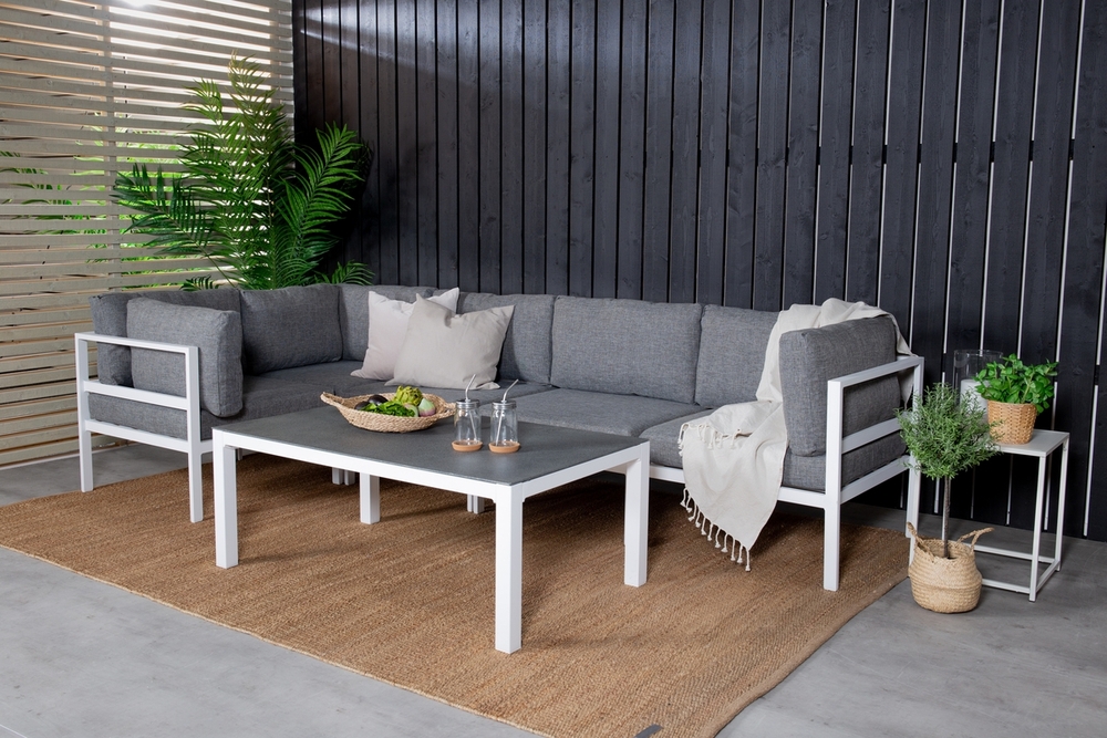 Copacabana hörnsoffgrupp - Vit/Grå Copacabana hörnsoffgrupp - Vit/Grå