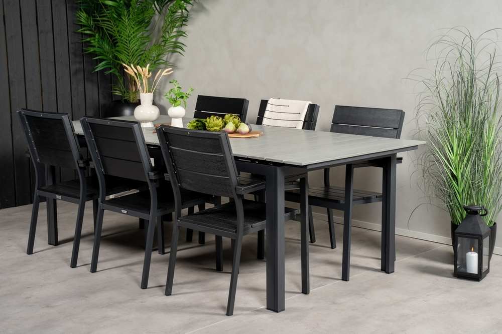 Levels utematgrupp med 6 st Levels stolar Nr2 - Svart/Gr�