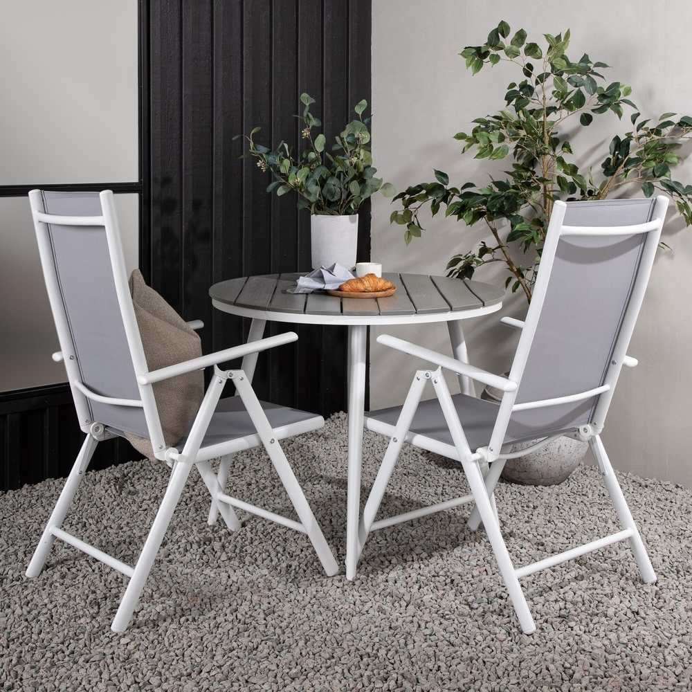 Break utematgrupp med 2 st Break stolar - Gr�/Vit