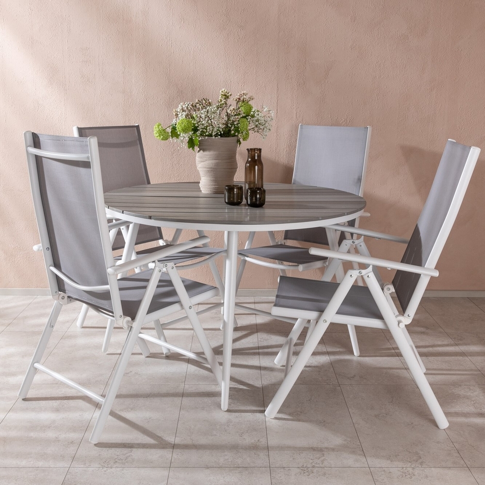 Break utematgrupp med 4 st Break stolar - Gr�/Vit