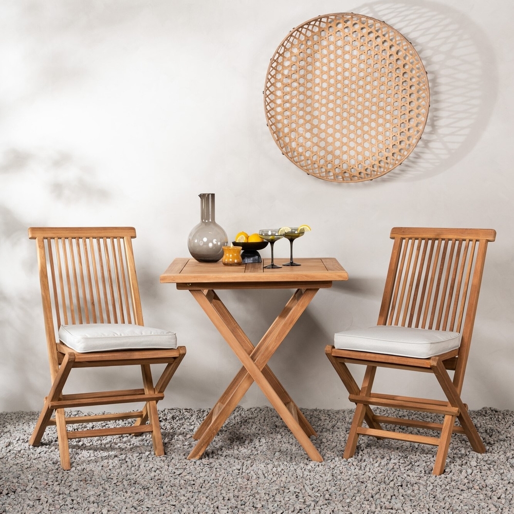 Kenya utematgrupp med 2 st Kenya matstolar - Teak