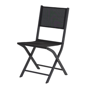 Messina caf�stol - m�rkgr� aluminium