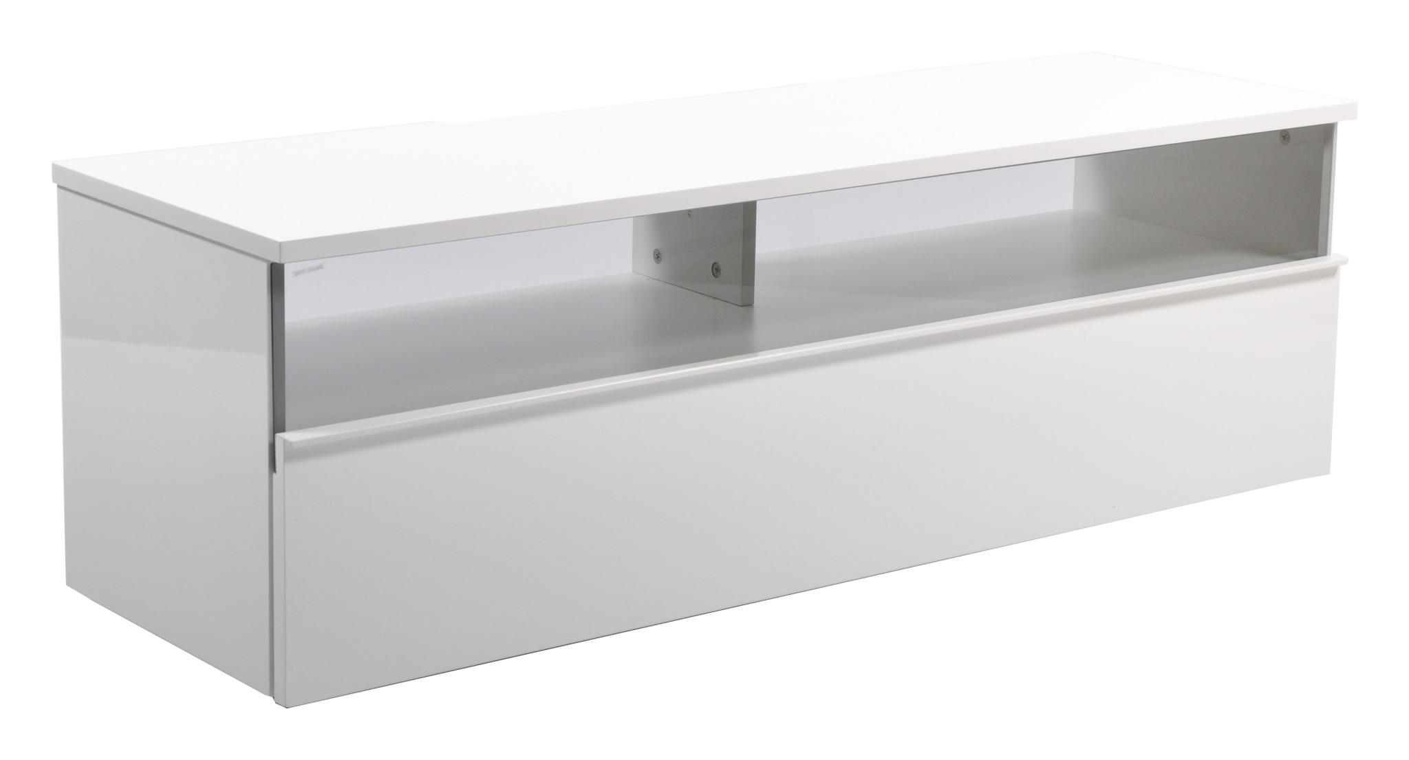 TV-bänk Decibel - Vägghängd (vit högblank) TV-bänk Decibel - Vägghängd (vit högblank)