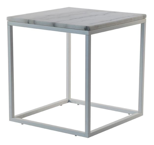 Accent soffbord 50 - Vit marmor