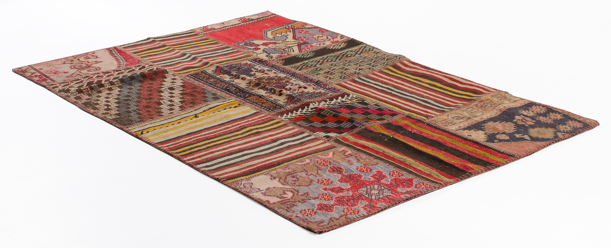 Äkta Patchwork-matta Persia - Kelim Äkta Patchwork-matta Persia - Kelim