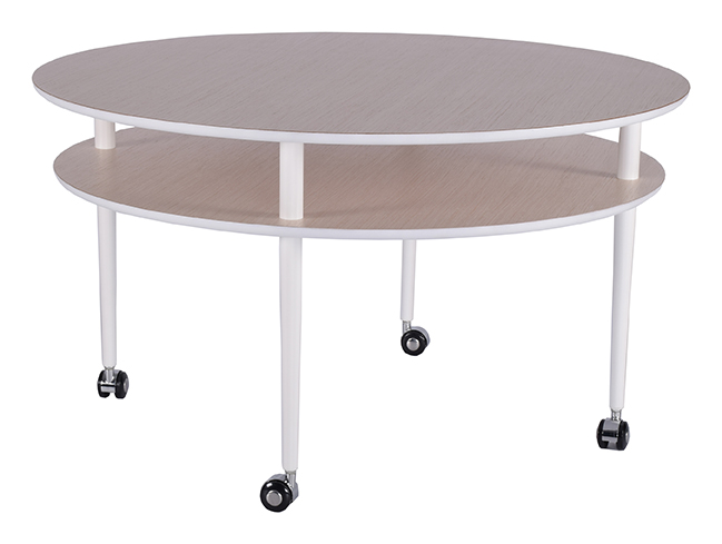 Casper soffbord runt �90 cm - Vit / ljus ek