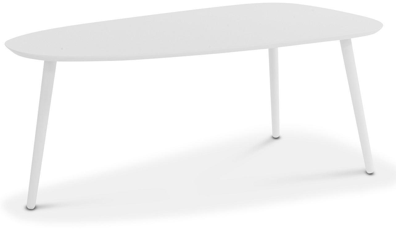 Beat droppformat soffbord 120 cm - Vit