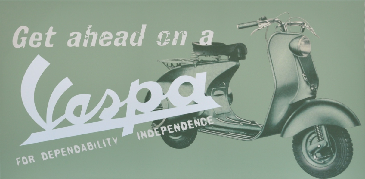 Vespa 2 Tavla 120x60 cm - (Grön) Vespa 2 Tavla 120x60 cm - (Grön)