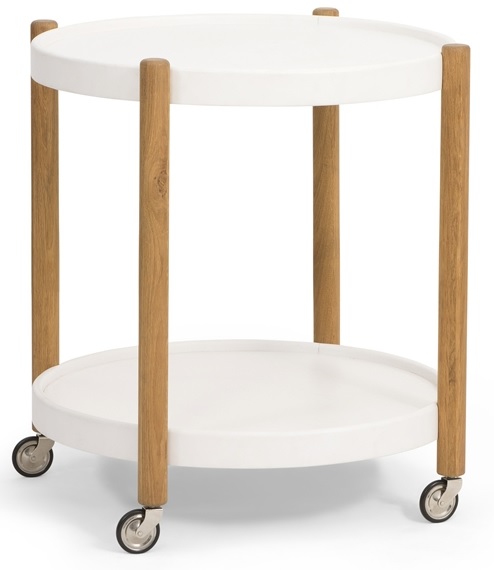 Sammy runt soffbord �60 cm - Vit/Ek