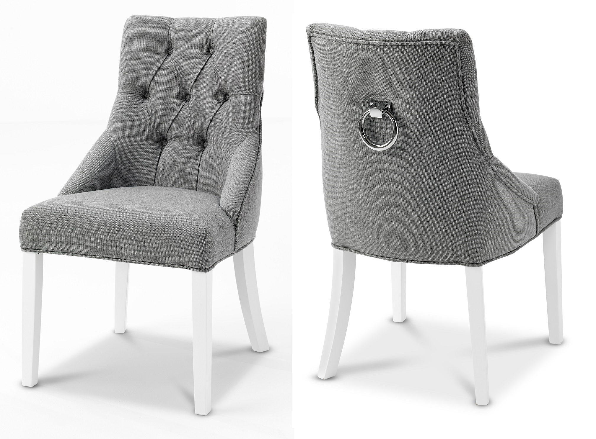 Tuva Europa - Eetkamerstoel met handvat (grijs/wit) Tuva Europa - Eetkamerstoel met handvat (grijs/wit)