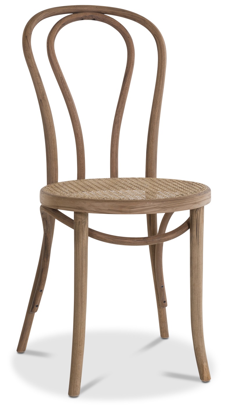 No 18 matstol med rottingsits - Vintage + No 18 matstol med rottingsits - Vintage +