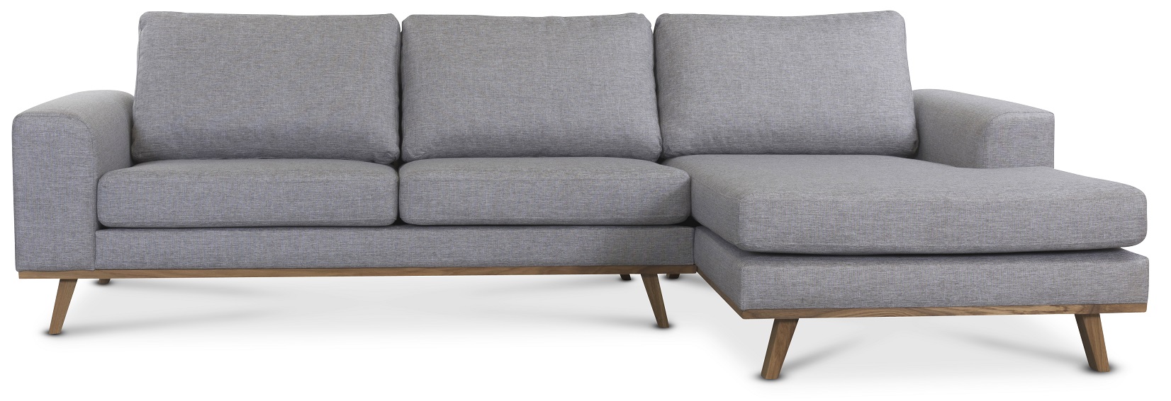 Stockholm Sofa Grijs/Eiken - Rechts