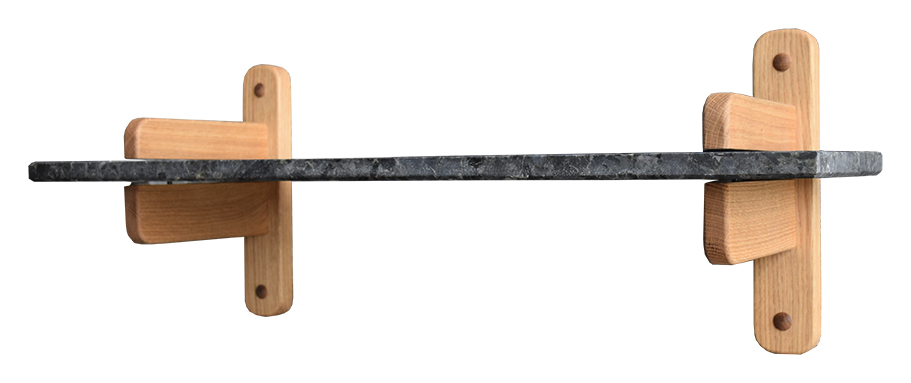 Ragnar v�gghylla 80 cm - Oljad ek / Donau Granit