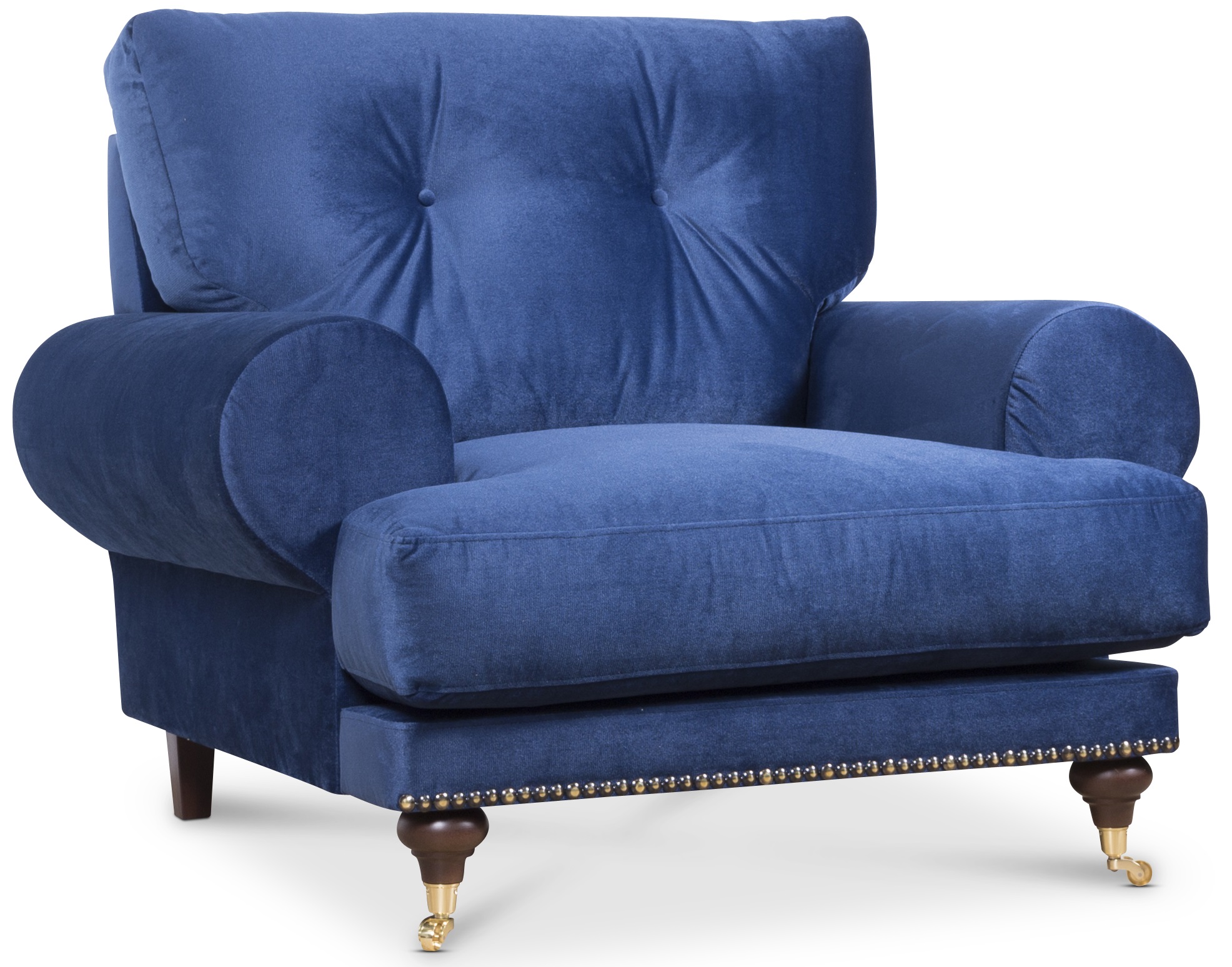 Andrew deco fauteuil - Blauw (fluweel)